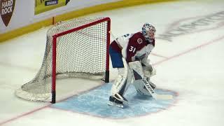 Johansson and Georgiev during pre-game warm-up at the Avalanche @ Senators hockey game