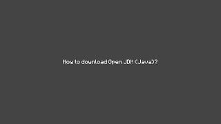 How to install Open JDK (Java) on Linux.