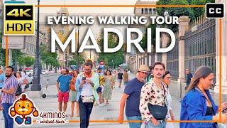 MADRID - Walk at dusk - 4K (HDR) Walking Virtual Tour Spain 2022