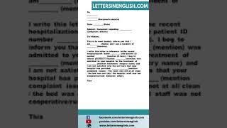 Complaint Letter to Hospital for Poor Service