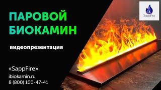 Видеопрезентация  парового камина | SappFire - Биокамины от производителя | ibiokamin.ru