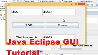 Java Eclipse GUI Tutorial 2 # Creating A Simple Calculator Using JFrame
