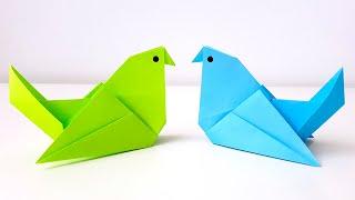 How to make a paper Bird Origami Tutorial Easy paper Bird SPRING paper crafts ideas DIY