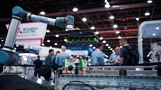 Mini Palletizer with UR | Columbia/Okura at Automate 2023