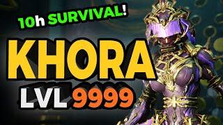 Khora Build Guide for Level 9999 - 10 Hours Survival Challenge [Warframe]