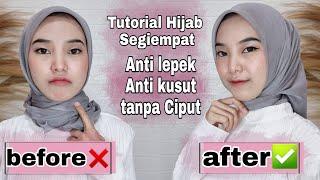 TUTORIAL HIJAB SEGI EMPAT ANTI LEPEK ANTI KUSUT TANPA CIPUT | HIJAB SIMPLE & RAPI @SreezyAnugrahR