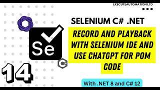 #14 - Using Selenium IDE and AI with ChatGPT to write ZERO code including POM ️