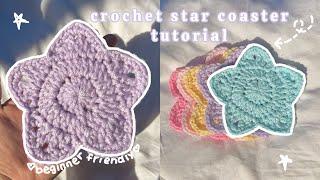 Beginner friendly ⋆˚˖° crochet star coaster tutorial ⭐️ ⋆˚˖°