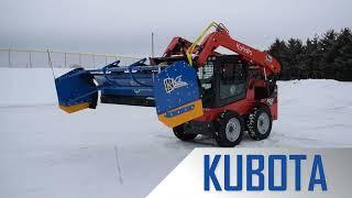 SnowFire Skid Steer Attachment - Snow Plow & Box for Caterpillar, Bobcat, John Deere, Kubota & More