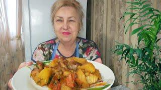 Очень вкусно-картошка с мясом.Жаркое по-домашнему.