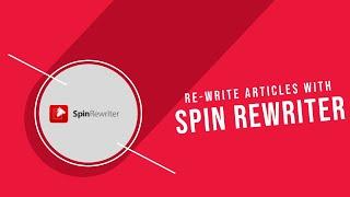 How to Spin or create an Article with Spin Rewriter 12  Article Rewriter | Spin Rewriter 12 Review