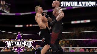 WWE 2K16 SIMULATION: Undertaker vs Brock Lesnar | Wrestlemania 30 Highlights