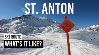 What is it like to ski a ski route in St Anton am Arlberg?