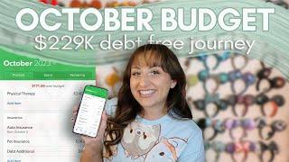 BUDGET WITH ME OCTOBER 2023 | falling off the debt free journey