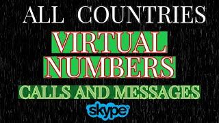 GET INTERNATIONAL VIRTUAL NUMBERS FOR CALLING|SKYPE NUMBER|