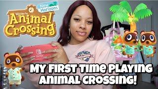 MY FIRST TIME EVER PLAYING ANIMAL CROSSING NEW HORIZONS | FIRST IMPRESSIONS & GAMEPLAY