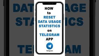 #howto #reset #datausage #statistics on #telegramapp