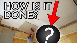 How To Board a Ceiling Alone With 8x4 Plasterboards - 1 Man Ceiling Overboard - Is It Possible?