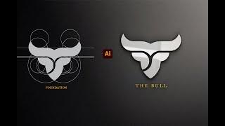 How to Design a Bull Logo in Adobe Illustrator | Step-by-Step Tutorial