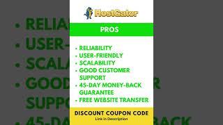 HostGator Coupon Code 2023 | HostGator Pros and Cons | HostGator Discount Promo Code