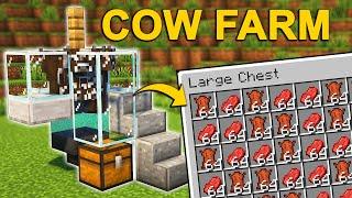 EASY Cow Farm in Minecraft 1.20 (Tutorial)
