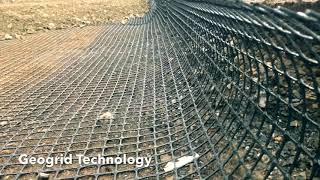 Geogrid use in road construction