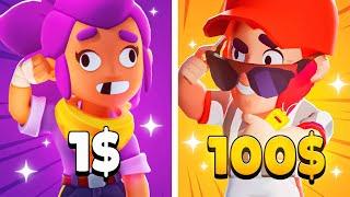 $1 Vs $100 Brawl Stars Coach!