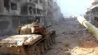 ᴴᴰ a Tank with GoPro™ get Hit in an Ambush in Darayya Syria  subtitles 