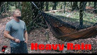 A Storm Hits Hard! - Camping in a Heavy Rain Assault - ASMR Camping Adventure