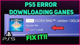 PS5 ERROR DOWNLOADING GAMES EASY FIX! (Fast Solution)