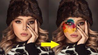 Photoshop 2022 Tutorial: Paint on Face Effect