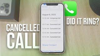 Difference Between Outgoing Call and Cancelled Call iPhone