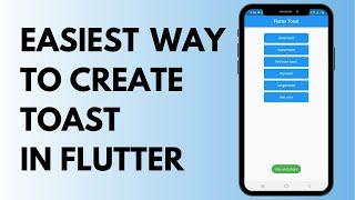 Toast Message in flutter | Popup  message in flutter