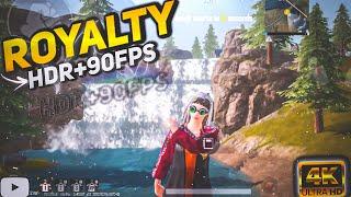 Royalty  | 5 Fingers + Gyroscope | PUBG MOBILE Montage |  HDR + 90 Fps !!  IPHONE 14 PRO MAX