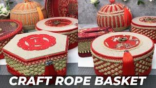 Craft Idea with Jute Rope, Make Storage Basket with Foam Board #diy #handmade #craft #basket