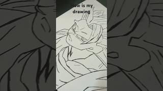 Goku ssj3 Outline #drawingwithjoy #anime #animeeart #art #shorts