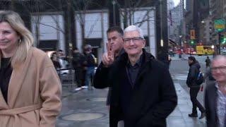 Apple CEO Tim Cook in New York for Vision Pro Event