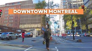 [4K] Strolling Through Downtown Montreal from Saint-Laurent Boulevard to The Ring