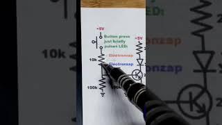 2nd Pulse Circuit Using NPN BJT 2N3904 Bipolar Junction Transistor #short #shorts #electronics