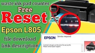 How to Fix Epson L805 ink pad is at the end of its service life.ink pad reset adjustment program.