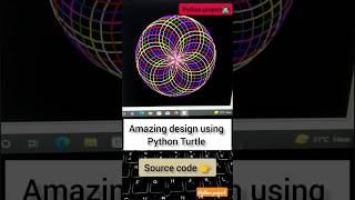 Amazing design using python turtle | python project #shorts