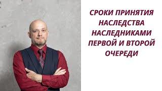 Сроки принятия наследства наследниками первой и второй очереди