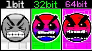 Custom Geometry Dash Faces but everytime more and more bits 3