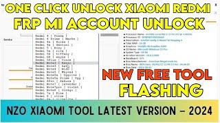 Xiaomi Redmi 8A FRP Unlock NZO XIAOMI TOOL  Redmi 8a Dual Flashing New Free Tool One click Unlock