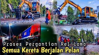 Begini Ternyata Proses Pergantian Rel Jember Area