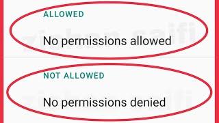 How To Fix Not Showing Permission || No permission allowed & No permission denied Problem Solve