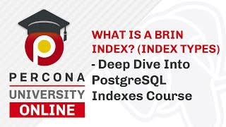 Lesson #8 - What is a BRIN Index? (Index Types) -  Deep Dive Into PostgreSQL Indexes Course