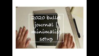 2020 bullet journal | minimalist setup