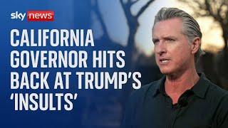 Gavin Newsom criticises Trump's 'inexcusable' claims on wildfires