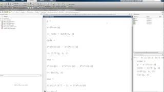 MATLAB Tutorial Lesson #03c:   Basics of using the Symbolic Toolbox